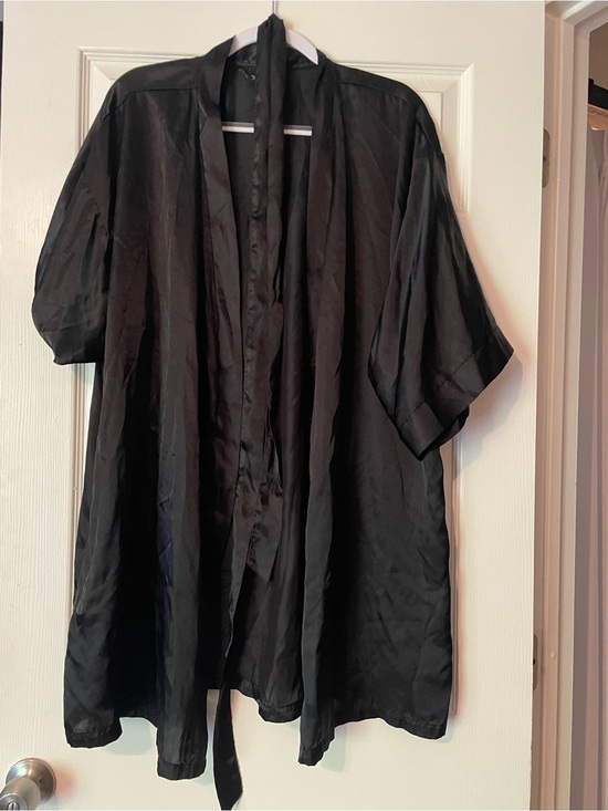 Apt. 9 Other - Apt. 9 Black Satin Open-Front Women's Robe